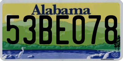 AL license plate 53BE078