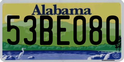 AL license plate 53BE080