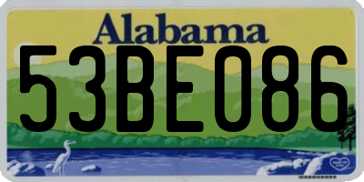 AL license plate 53BE086