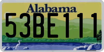 AL license plate 53BE111