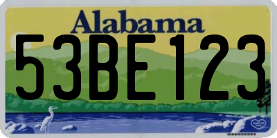 AL license plate 53BE123