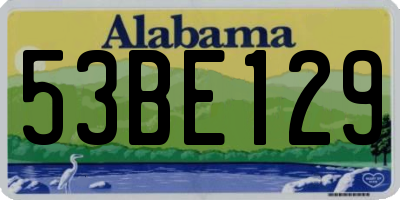 AL license plate 53BE129