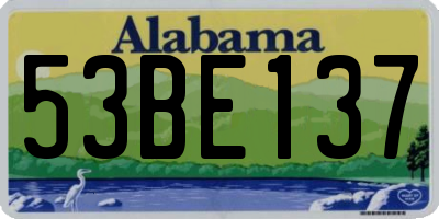 AL license plate 53BE137