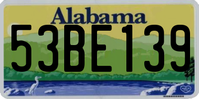 AL license plate 53BE139
