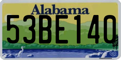 AL license plate 53BE140