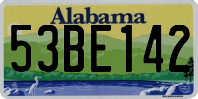AL license plate 53BE142