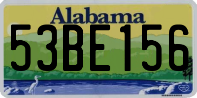 AL license plate 53BE156