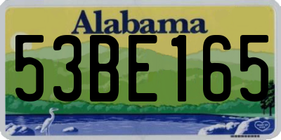 AL license plate 53BE165