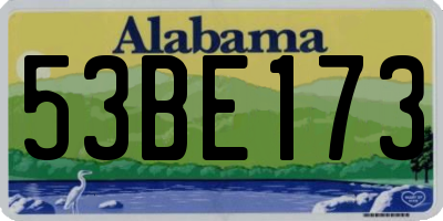 AL license plate 53BE173