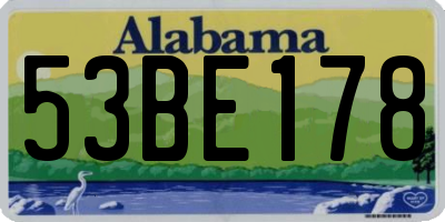 AL license plate 53BE178