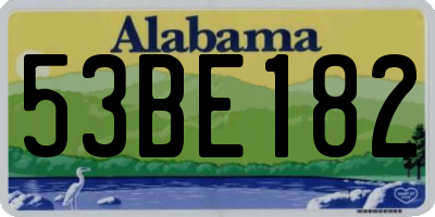 AL license plate 53BE182