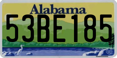AL license plate 53BE185