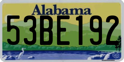 AL license plate 53BE192