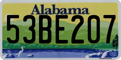 AL license plate 53BE207