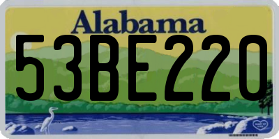 AL license plate 53BE220