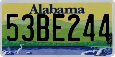 AL license plate 53BE244