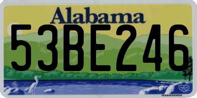 AL license plate 53BE246
