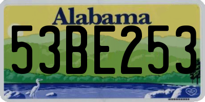AL license plate 53BE253