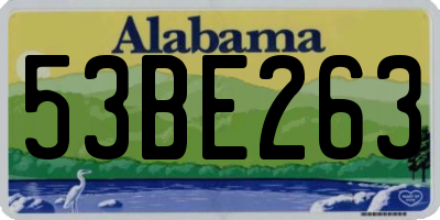 AL license plate 53BE263