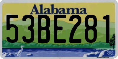 AL license plate 53BE281