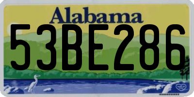 AL license plate 53BE286
