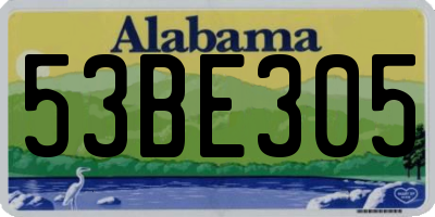 AL license plate 53BE305