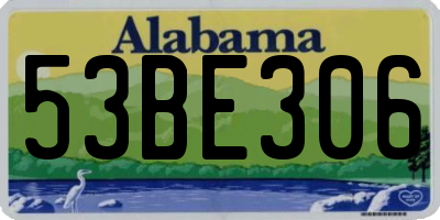 AL license plate 53BE306