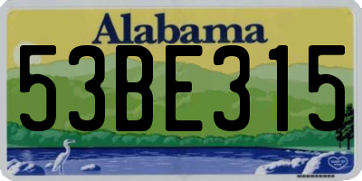 AL license plate 53BE315