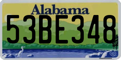 AL license plate 53BE348