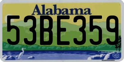 AL license plate 53BE359