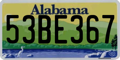 AL license plate 53BE367