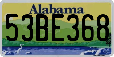 AL license plate 53BE368