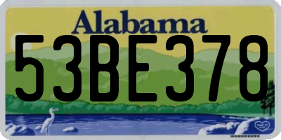 AL license plate 53BE378