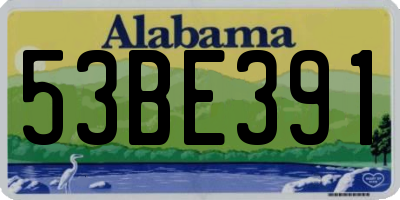 AL license plate 53BE391