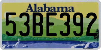 AL license plate 53BE392