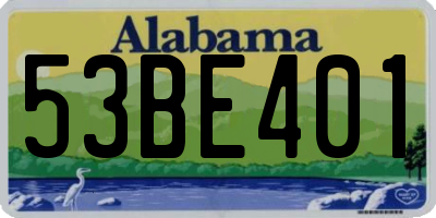 AL license plate 53BE401
