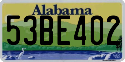 AL license plate 53BE402