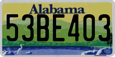 AL license plate 53BE403