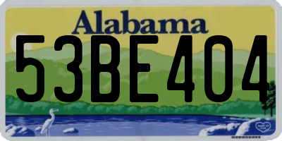 AL license plate 53BE404