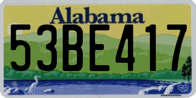 AL license plate 53BE417