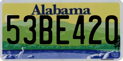 AL license plate 53BE420