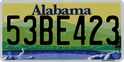 AL license plate 53BE423