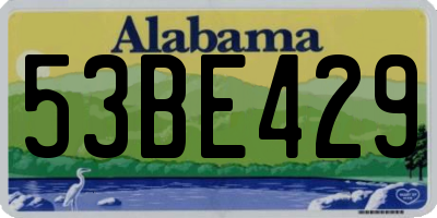 AL license plate 53BE429