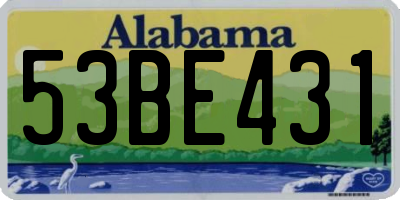 AL license plate 53BE431