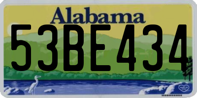 AL license plate 53BE434