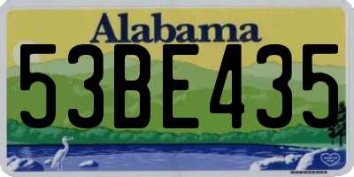 AL license plate 53BE435