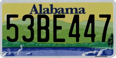 AL license plate 53BE447