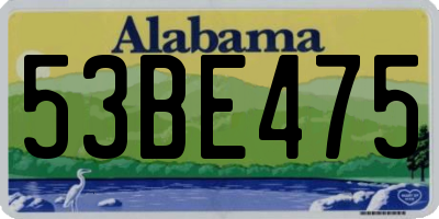 AL license plate 53BE475