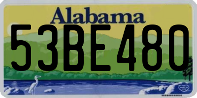 AL license plate 53BE480