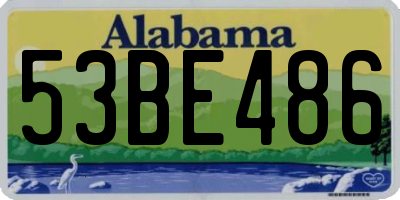 AL license plate 53BE486
